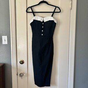 NWOT - Stop Staring Pin-Up Wiggle Retro Dress - Black & White - Size Small